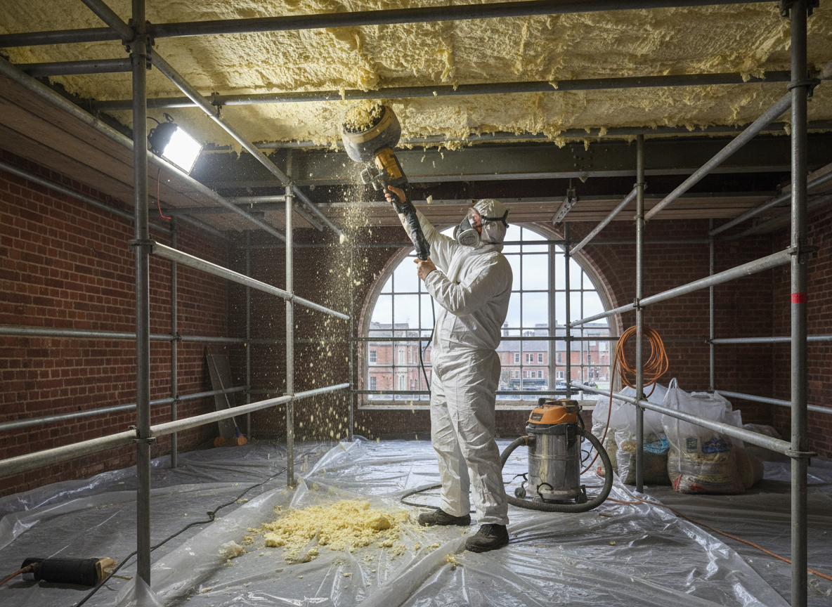 Commercial Spray Foam Removal in Cheltenham, Gloucestershire