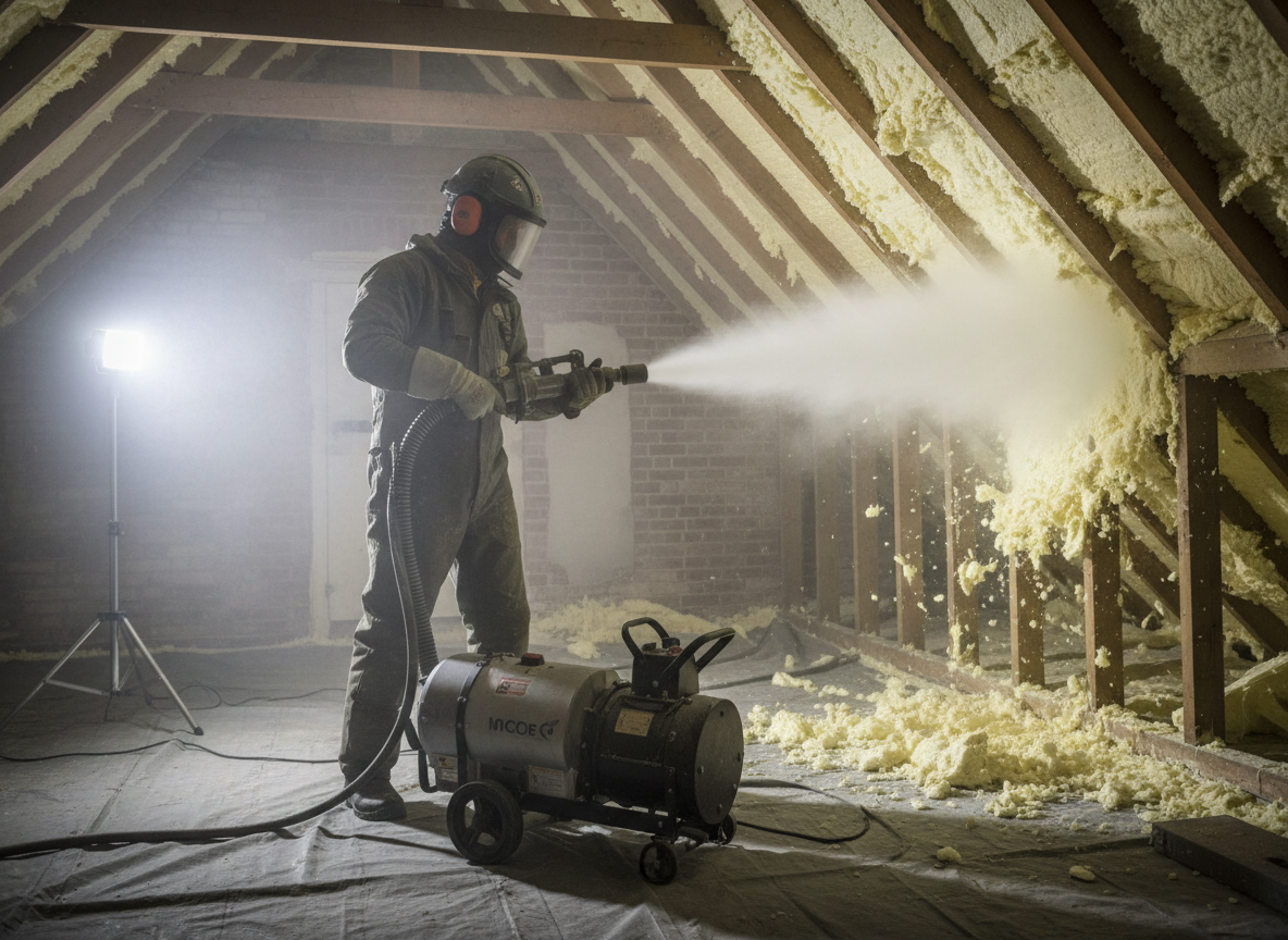 Dry Ice Blasting Spray Foam Removal in Cheltenham, Gloucestershire