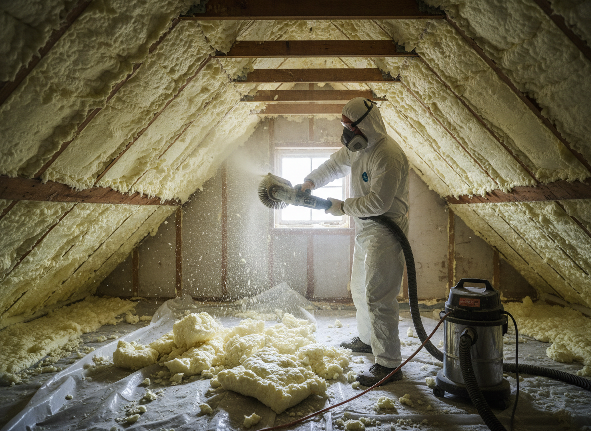 Open Cell Spray Foam Removal in Cheltenham, Gloucestershire